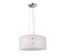 Trio Lighting Trio ELISA hanglamp | E27 Fitting | chroom met transparant | 40 x 20 cm | IP20 | excl. 2x E27 | max. 40W