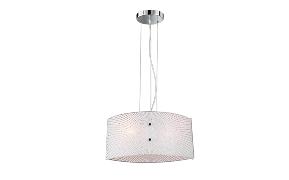 Trio Lighting Trio ELISA hanglamp | E27 Fitting | chroom met transparant | 40 x 20 cm | IP20 | excl. 2x E27 | max. 40W Trio Lighting Trio ELISA hanglamp | E27 Fitting | chroom met transparant | 40 x 20 cm | IP20 | excl. 2x E27 | max. 40W