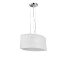 Trio Lighting Trio ELISA hanglamp | E27 Fitting | chroom met transparant | 40 x 20 cm | IP20 | excl. 2x E27 | max. 40W