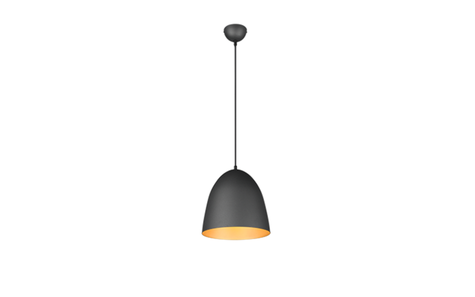 Trio Lighting Trio TILDA hanglamp | E27 Fitting | zwart met goud | Ø 25 cm | IP20 | excl. 1x E27 | max. 40W