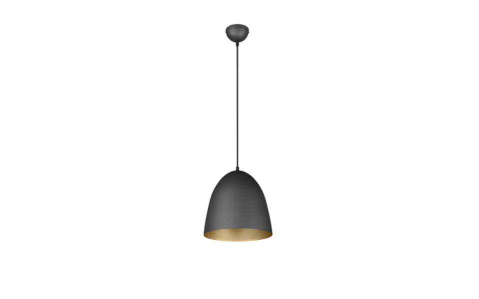 Trio Lighting Trio TILDA hanglamp | E27 Fitting | zwart met goud | Ø 25 cm | IP20 | excl. 1x E27 | max. 40W