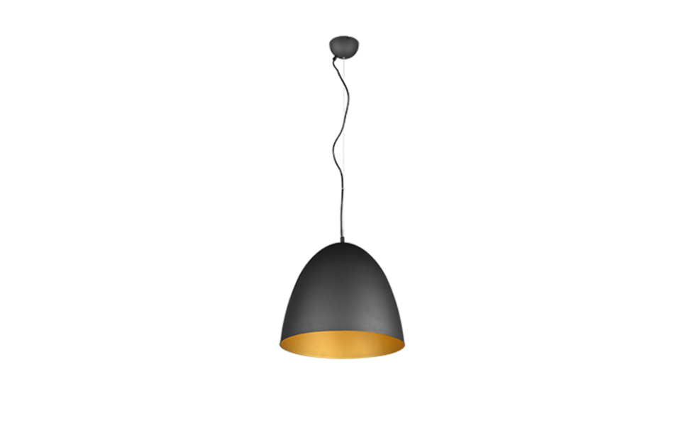 Trio Lighting Trio TILDA pendant light | 1x E27 max 40W | black with gold | Ø 40 cm | IP20 | 150 cm
