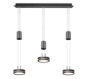 Trio Lighting Trio FRANKLIN hanglamp | LED | antraciet | 85 x 14 cm | IP20 | 3x 9W | 1050 lm | 3000K | dimbaar