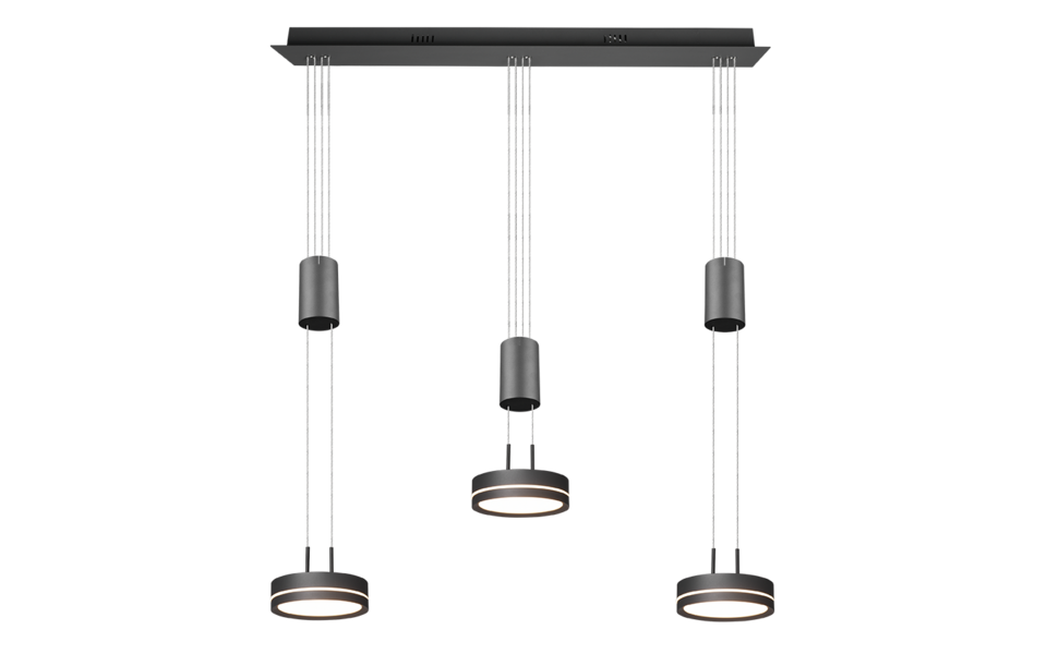 Trio Lighting Trio FRANKLIN LED pendant light | 3x 9W 1050 lm 3000K | IP20 | 150 cm Trio Lighting Trio FRANKLIN LED pendant light | 3x 9W 1050 lm 3000K | IP20 | 150 cm