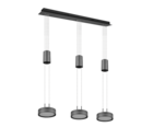 Trio Lighting Trio FRANKLIN hanglamp | LED | antraciet | 85 x 14 cm | IP20 | 3x 9W | 1050 lm | 3000K | dimbaar