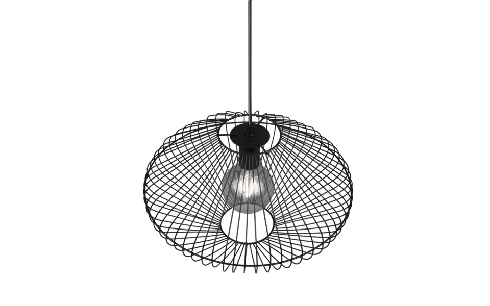 Trio Lighting Trio COBAIN pendant light | 1x E27 max 40W | black | Ø 38 cm | IP20 | 150 cm