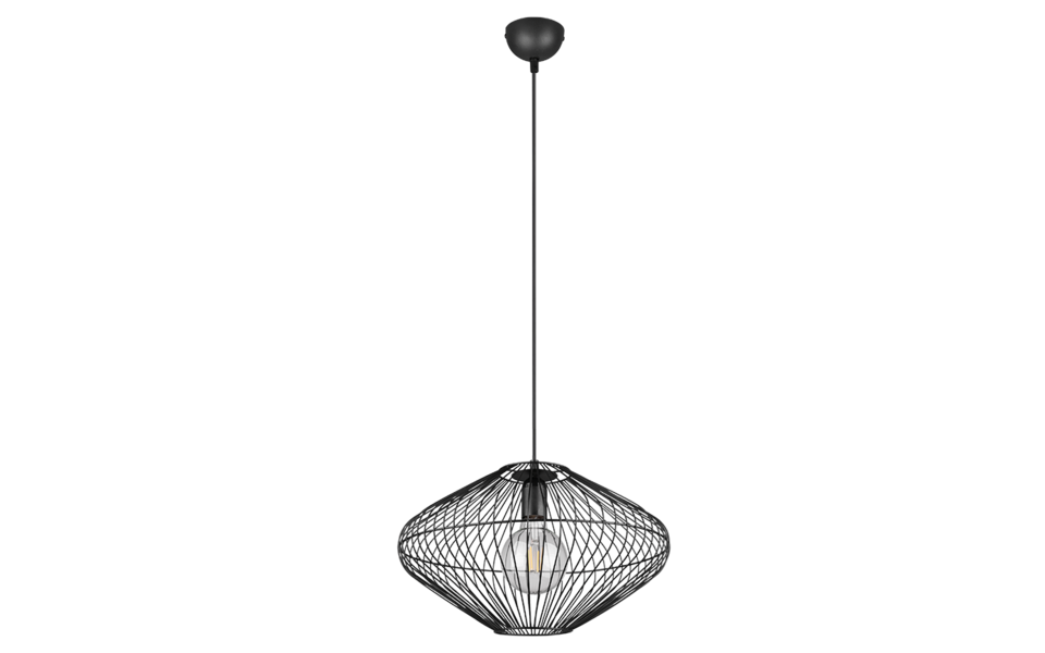 Trio Lighting Trio COBAIN hanglamp | E27 Fitting | mat zwart | Ø 38 cm | IP20 | excl. 1x E27 | max. 40W