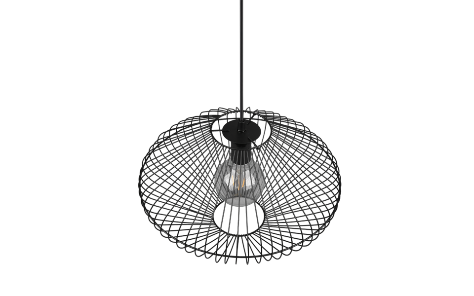 Trio Lighting Trio COBAIN hanglamp | E27 Fitting | mat zwart | Ø 38 cm | IP20 | excl. 1x E27 | max. 40W