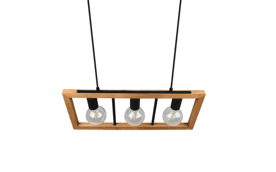 Trio Lighting Trio AGRA pendant light | 3x E27 max 40W | black | IP20 | 150 cm