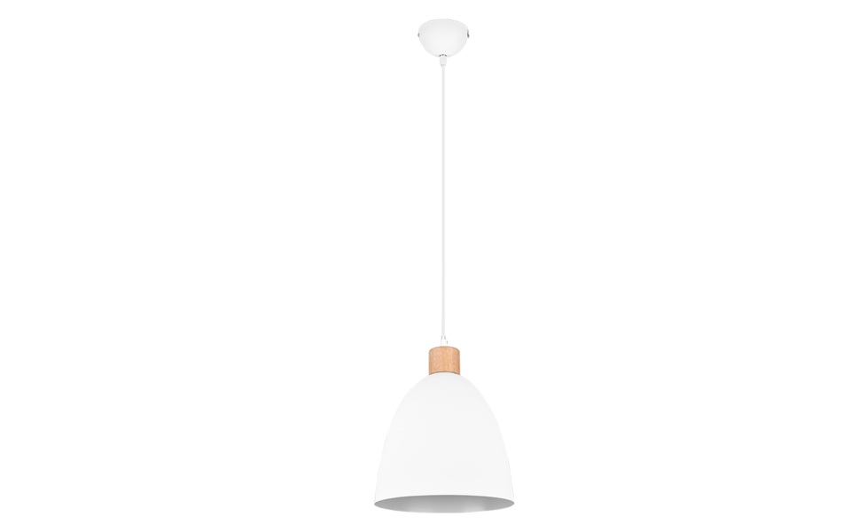 Trio Lighting Trio JAGGER hanglamp | E27 Fitting | wit mat | Ø 25 cm | IP20 | excl. 1x E27 | max. 40W Trio Lighting Trio JAGGER hanglamp | E27 Fitting | wit mat | Ø 25 cm | IP20 | excl. 1x E27 | max. 40W