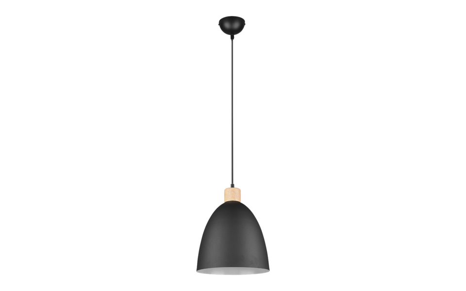Trio Lighting Trio JAGGER hanglamp | E27 Fitting | mat zwart | Ø 25 cm | IP20 | excl. 1x E27 | max. 40W Trio Lighting Trio JAGGER hanglamp | E27 Fitting | mat zwart | Ø 25 cm | IP20 | excl. 1x E27 | max. 40W