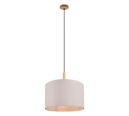 Trio Lighting Trio KORBA hanglamp | E27 Fitting | natuurlijke afwerking met wit | Ø 40 cm | IP20 | excl. 1x E27 | max. 60W