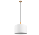 Trio Lighting Trio KORBA hanglamp | E27 Fitting | natuurlijke afwerking met wit | Ø 40 cm | IP20 | excl. 1x E27 | max. 60W