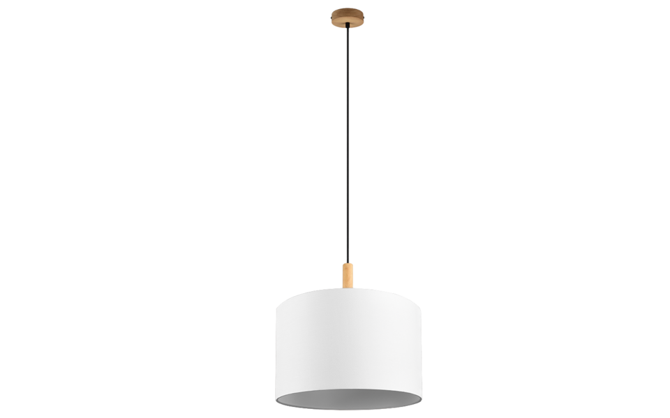 Trio Lighting Trio KORBA pendant light | 1x E27 max 40W | white | Ø 40 cm | IP20 | 150 cm