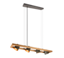 Trio Lighting Trio BELL hanglamp | E14 Fitting | nickel antik | 100 x 21 cm | IP20 | excl. 4x E14 | max. 25W
