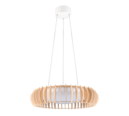 Trio Lighting Trio MONTE hanglamp | LED | wit met houtkleur | Ø 60 cm | IP20 | 1x 40W | 4700 lm | 3000-6500K | dimbaar