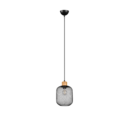 Trio Lighting Trio CALIMERO pendant light | 1x E27 max 40W | black | Ø 18 cm | IP20 | 150 cm