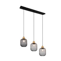 Trio CALIMERO hanglamp | mat zwart | IP20 | E27 | 80 x 18 cm