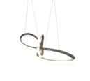 Trio Lighting Trio SANSA hanglamp | LED | nikkel mat | 80 x 26,5 cm | IP20 | 1x 28W | 3200 lm | 3000K | dimbaar
