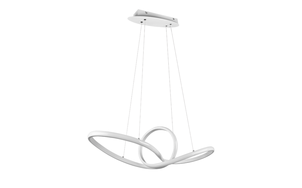 Trio Lighting Trio SANSA hanglamp | LED | wit mat | 80 x 26,5 cm | IP20 | 1x 28W | 3300 lm | 4000K | dimbaar