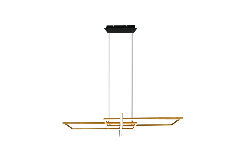 Trio Lighting Trio SALINAS hanglamp | LED | messing mat | 110 x 40 cm | IP20 | 1x 34W | 4200 lm | 3000K | niet dimbaar