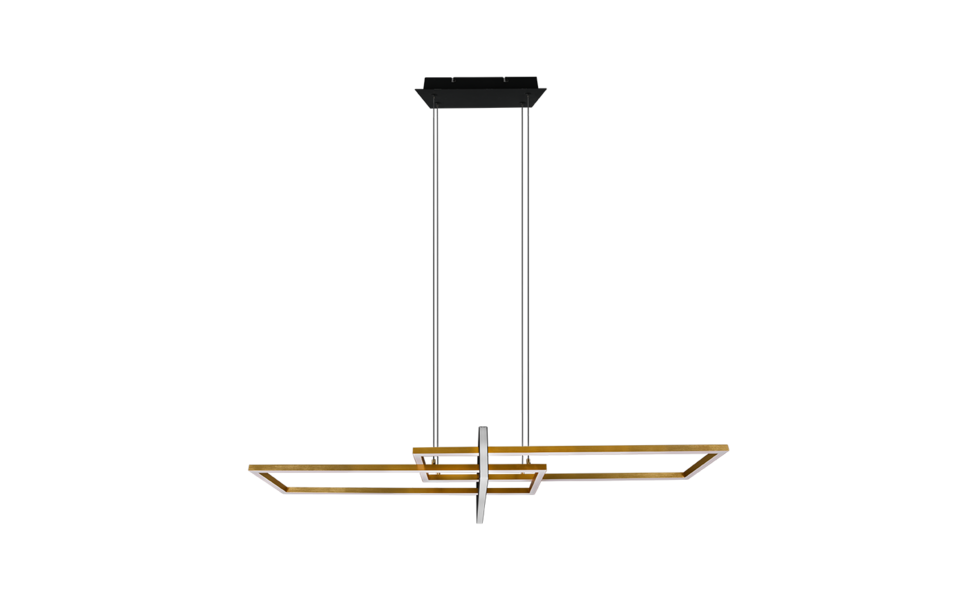 Trio Lighting Trio SALINAS hanglamp | LED | messing mat | 110 x 40 cm | IP20 | 1x 34W | 4200 lm | 3000K | niet dimbaar