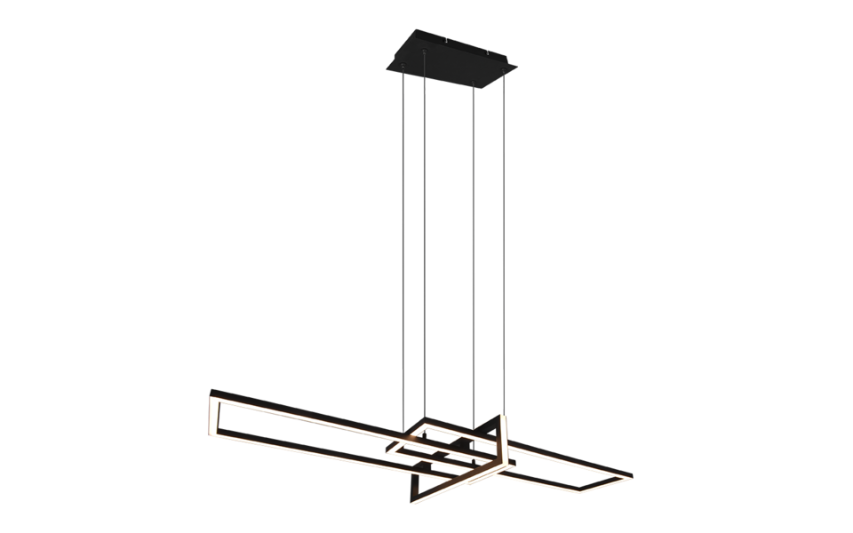Trio Lighting Trio SALINAS LED pendant light | 1x 34W 4200 lm 3000K | black | IP20 | 150 cm Trio Lighting Trio SALINAS LED pendant light | 1x 34W 4200 lm 3000K | black | IP20 | 150 cm