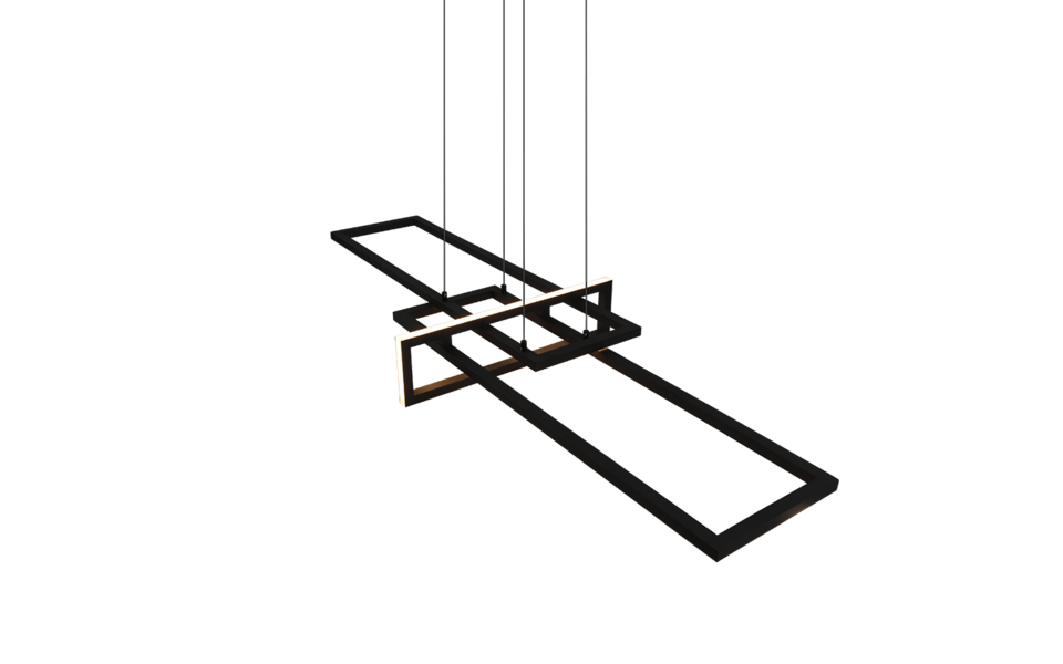 Trio Lighting Trio SALINAS LED pendant light | 1x 34W 4200 lm 3000K | black | IP20 | 150 cm Trio Lighting Trio SALINAS LED pendant light | 1x 34W 4200 lm 3000K | black | IP20 | 150 cm