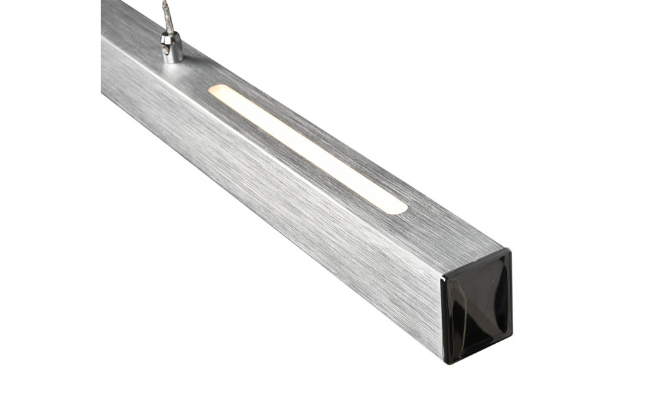Trio Lighting Trio PAROS hanglamp | LED | geborsteld aluminium | 90 x 11 cm | IP20 | 22W,5,5W | 2500 lm, 2x 600 lm | 3000K | dimbaar