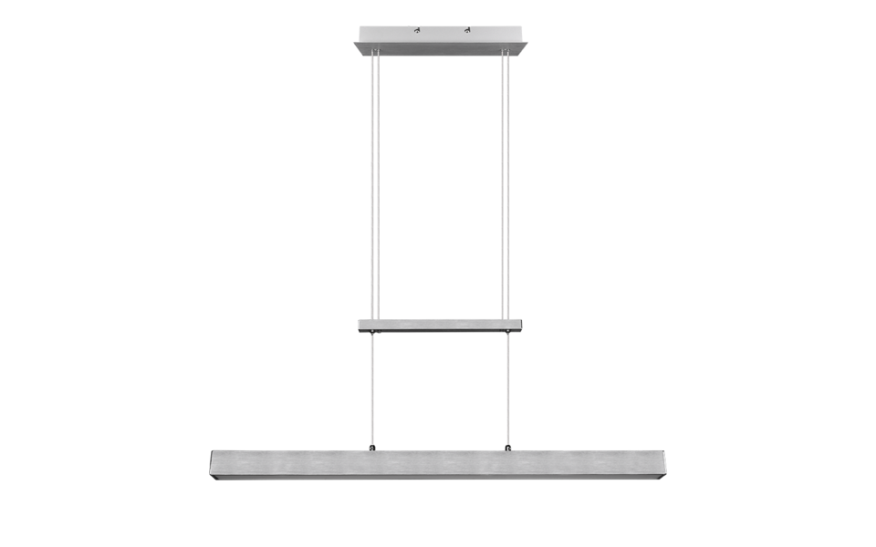 Trio Lighting Trio PAROS hanglamp | LED | geborsteld aluminium | 90 x 11 cm | IP20 | 22W,5,5W | 2500 lm, 2x 600 lm | 3000K | dimbaar