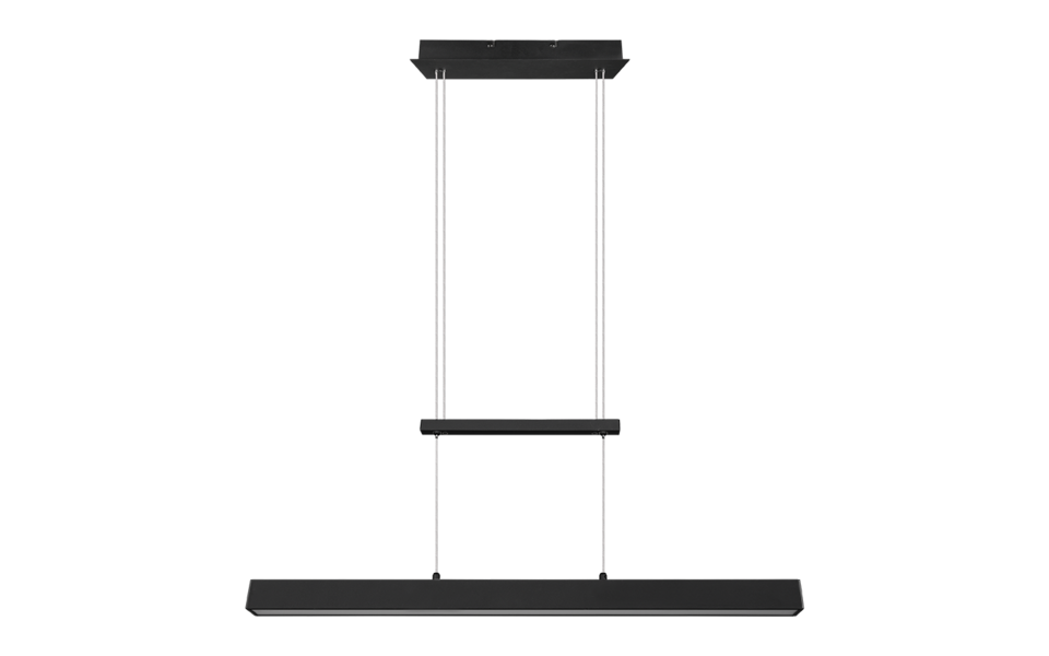 Trio Lighting Trio PAROS hanglamp | LED | mat zwart | 90 x 11 cm | IP20 | 22W,5,5W | 2500 lm, 2x 600 lm | 3000K | dimbaar Trio Lighting Trio PAROS hanglamp | LED | mat zwart | 90 x 11 cm | IP20 | 22W,5,5W | 2500 lm, 2x 600 lm | 3000K | dimbaar