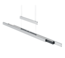 Trio Lighting Trio TRAJAN hanglamp | LED | geborsteld aluminium | 150,5 x 6 cm | IP20 | 1x 45W | 5300 lm | 2700K-5000K
