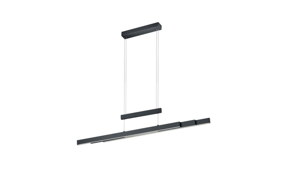 Trio Lighting Trio TRAJAN LED pendant light | 1x 45W 5300 lm 2700K | black | IP20 | 150 cm Trio Lighting Trio TRAJAN LED pendant light | 1x 45W 5300 lm 2700K | black | IP20 | 150 cm