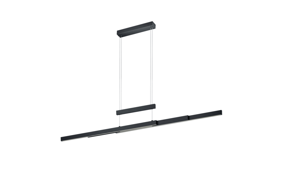 Trio Lighting Trio TRAJAN LED pendant light | 1x 45W 5300 lm 2700K | black | IP20 | 150 cm Trio Lighting Trio TRAJAN LED pendant light | 1x 45W 5300 lm 2700K | black | IP20 | 150 cm
