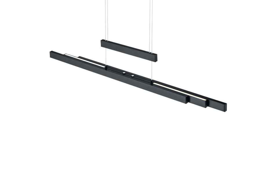 Trio Lighting Trio TRAJAN LED pendant light | 1x 45W 5300 lm 2700K | black | IP20 | 150 cm Trio Lighting Trio TRAJAN LED pendant light | 1x 45W 5300 lm 2700K | black | IP20 | 150 cm