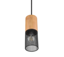 Trio Lighting Trio TOSH pendant light | 1x E27 max 40W | black | Ø 8 cm | IP20 | 180 cm