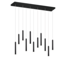 Trio Lighting Trio TUBULAR hanglamp | LED | mat zwart | 115 x 15 cm | IP20 | 11x 2,8W | 350 lm | 3000K | dimbaar