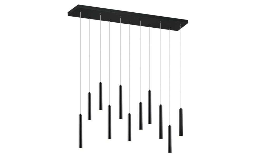 Trio Lighting Trio TUBULAR hanglamp | LED | mat zwart | 115 x 15 cm | IP20 | 11x 2,8W | 350 lm | 3000K | dimbaar Trio Lighting Trio TUBULAR hanglamp | LED | mat zwart | 115 x 15 cm | IP20 | 11x 2,8W | 350 lm | 3000K | dimbaar