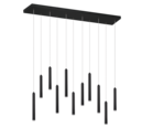 Trio Lighting Trio TUBULAR LED pendant light | 11x 2.8W 350 lm 3000K | black | IP20 | 150 cm
