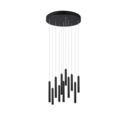 Trio Lighting Trio TUBULAR LED pendant light | 11x 2.8W 350 lm 3000K | black | Ø 40 cm | IP20 | 150 cm