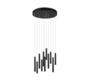 Trio Lighting Trio TUBULAR LED pendant light | 11x 2.8W 350 lm 3000K | black | Ø 40 cm | IP20 | 150 cm