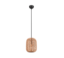 Trio Lighting Trio RUNA hanglamp | E27 Fitting | mat zwart met bruin | Ø 25 cm | IP20 | excl. 1x E27 | max. 40W