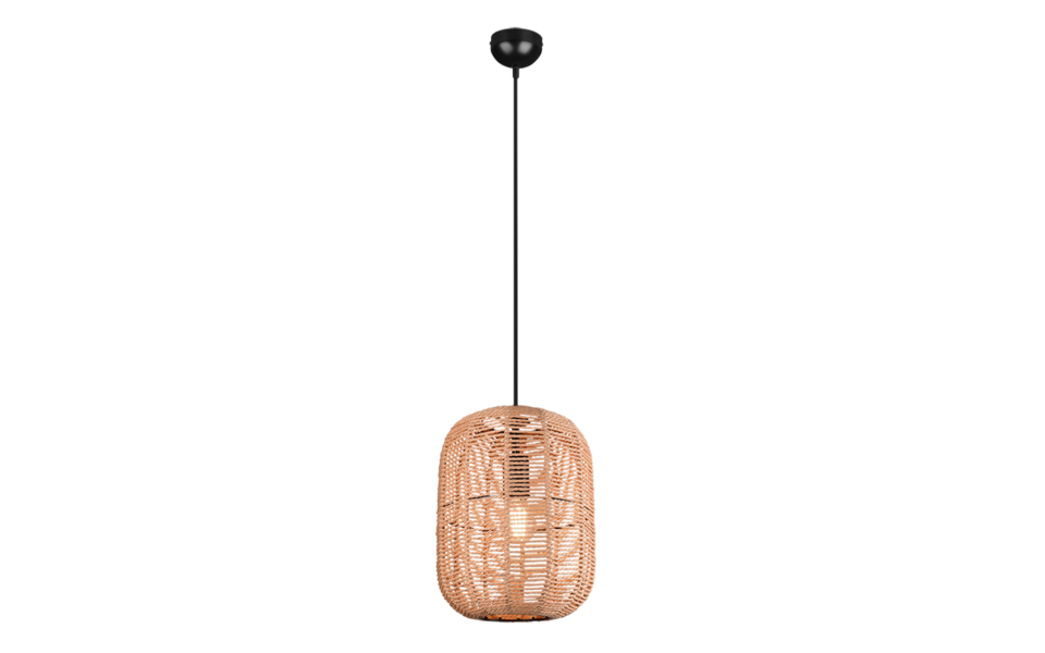 Trio Lighting Trio RUNA hanglamp | E27 Fitting | mat zwart met bruin | Ø 35 cm | IP20 | excl. 1x E27 | max. 40W Trio Lighting Trio RUNA hanglamp | E27 Fitting | mat zwart met bruin | Ø 35 cm | IP20 | excl. 1x E27 | max. 40W