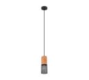 Trio Lighting Trio TOSH pendant light | 1x E27 max 40W | black | Ø 10 cm | IP20 | 150 cm