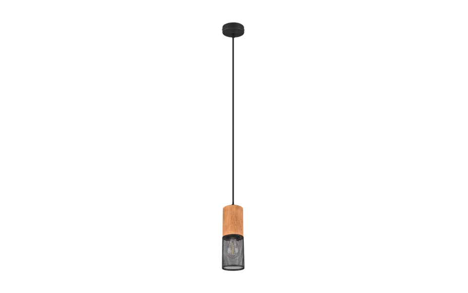 Trio Lighting Trio TOSH pendant light | 1x E27 max 40W | black | Ø 10 cm | IP20 | 150 cm Trio Lighting Trio TOSH pendant light | 1x E27 max 40W | black | Ø 10 cm | IP20 | 150 cm