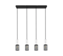 Trio Lighting Trio TOSH hanglamp | E27 Fitting | zwart en wit | 65 x 9 cm | IP20 | excl. 4x E27 | max. 40W