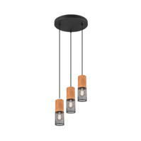 Trio TOSH hanglamp | mat zwart | IP20 | E27 Fitting | Ø 28 cm Trio TOSH hanglamp | mat zwart | IP20 | E27 Fitting | Ø 28 cm
