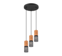 Trio Lighting Trio TOSH hanglamp | E27 Fitting | mat zwart | Ø 28 cm | IP20 | excl. 3x E27 | max. 40W