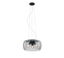 Trio Lighting Trio VALENTE hanglamp | E27 Fitting | antraciet met rookkleur | Ø 40 cm | IP20 | excl. 3x E27 | max. 60W