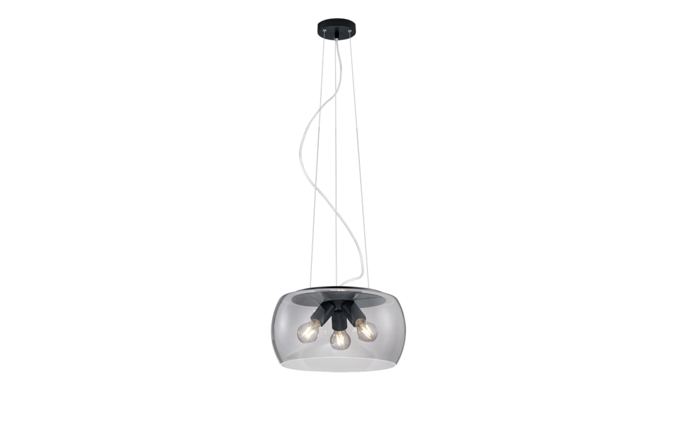 Trio Lighting Trio VALENTE hanglamp | E27 Fitting | antraciet met rookkleur | Ø 40 cm | IP20 | excl. 3x E27 | max. 60W Trio Lighting Trio VALENTE hanglamp | E27 Fitting | antraciet met rookkleur | Ø 40 cm | IP20 | excl. 3x E27 | max. 60W